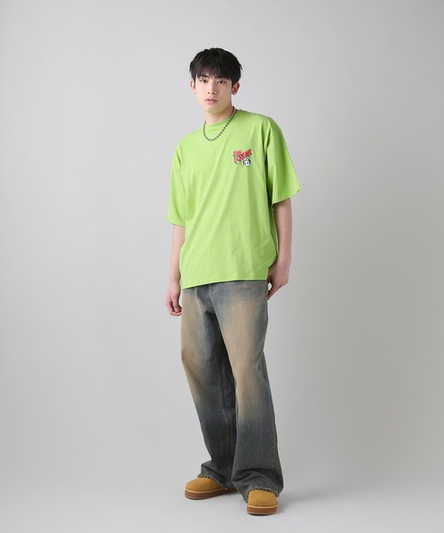 Ed Hardy(エドハーディー)の「Buyer's Select/ED HARDYアートバックプリントウルフプリント半袖Tシャツ(Tシャツ/カットソー・メンズ・ブラック/ホワイト/ライム・M/L)」の15枚目の写真