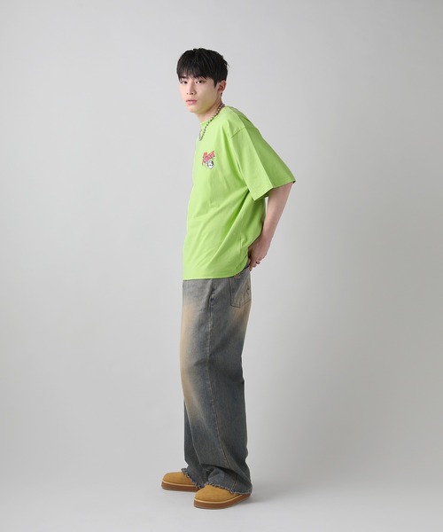 Ed Hardy(エドハーディー)の「Buyer's Select/ED HARDYアートバックプリントウルフプリント半袖Tシャツ(Tシャツ/カットソー・メンズ・ブラック/ホワイト/ライム・M/L)」の13枚目の写真