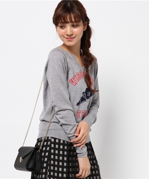 VENERTA knitwear（ヴェネルタニットウェア）の「VENERTA　KNITWEAR　ヴェネルタ　WISCONSIN　TRACK　HOLIDAY　LINE（ニット/セーター・レディース・グレー・FREE）」の12枚目の写真