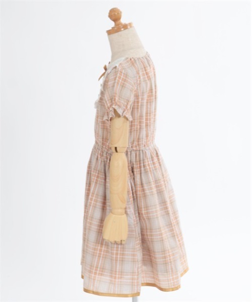 axes femme(アクシーズファム)の「ロゴ刺繍サマーチェックワンピース(ワンピース・キッズ・ブルー/ベージュ・MEDIUM/LARGE/X-LARGE)」の8枚目の写真
