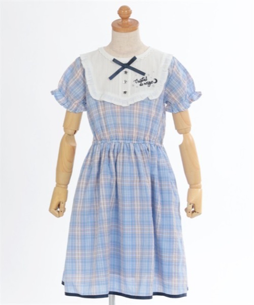 axes femme kawaii タータンチェックワンピース ブルー axes femme kawaii / タータンチェックワンピース M ブルー H-25