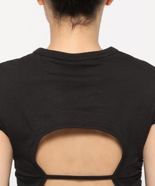 Midnight Move（ミッドナイトムーブ）の「Midnight Move／バックスリットT（カップ付き）（Tシャツ/カットソー・レディース・ブラック/ホワイト・FREE）」の18枚目の写真