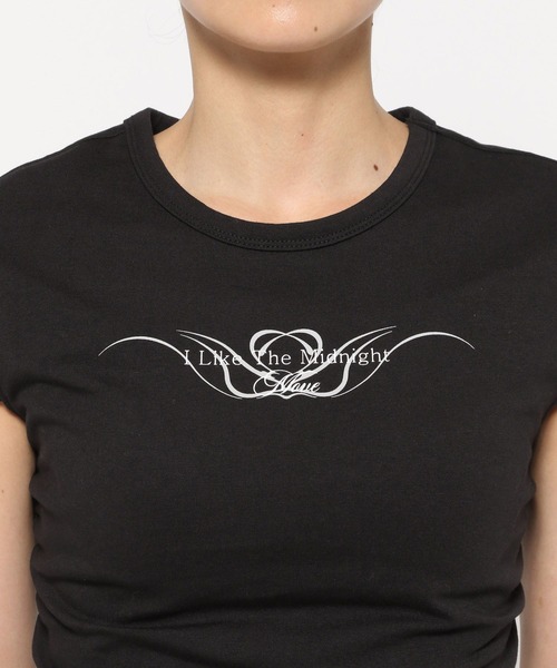 Midnight Move（ミッドナイトムーブ）の「Midnight Move／バックスリットT（カップ付き）（Tシャツ/カットソー・レディース・ブラック/ホワイト・FREE）」の17枚目の写真
