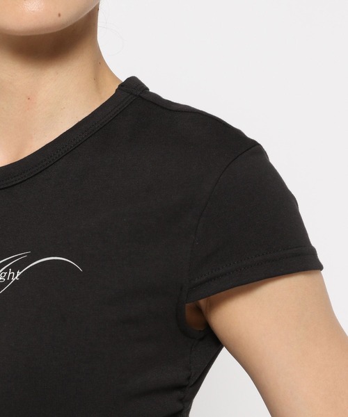 Midnight Move（ミッドナイトムーブ）の「Midnight Move／バックスリットT（カップ付き）（Tシャツ/カットソー・レディース・ブラック/ホワイト・FREE）」の16枚目の写真