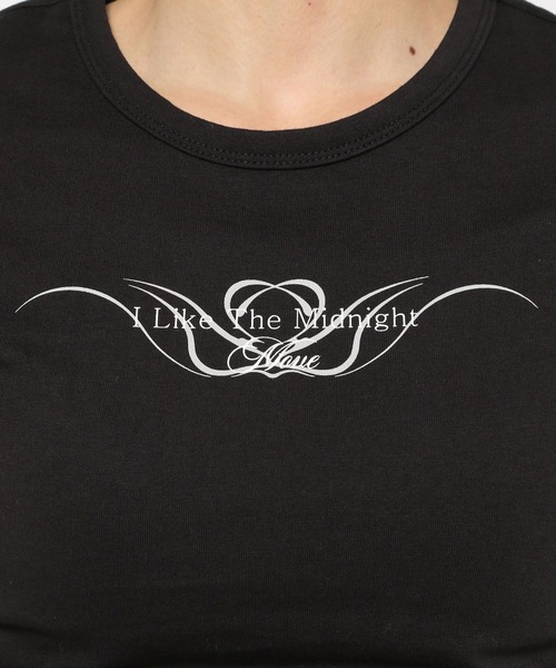 Midnight Move（ミッドナイトムーブ）の「Midnight Move／バックスリットT（カップ付き）（Tシャツ/カットソー・レディース・ブラック/ホワイト・FREE）」の14枚目の写真