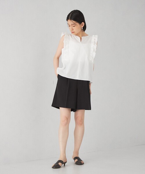 EMMEL REFINES（エメルリファインズ）の「＜EMMEL REFINES＞EM ソデフリル バックリボン ブラウス（シャツ/ブラウス・レディース・コバルトブルー/ネイビー/ホワイト・FREE）」の8枚目の写真