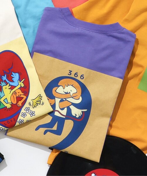 BREEZE(ブリーズ)の「【20周年】HY×BREEZE レコードイラストTシャツ大人(Tシャツ/カットソー・メンズ・サックスブルー/エメラルド/ブラック/オフホワイト/オレンジ/イエロー/パープル・MEDIUM/LARGE)」の6枚目の写真