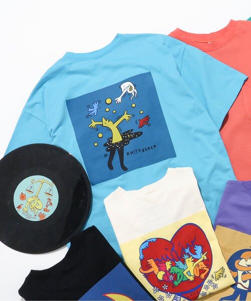 BREEZE(ブリーズ)の「【20周年】HY×BREEZE レコードイラストTシャツ大人(Tシャツ/カットソー・メンズ・サックスブルー/エメラルド/ブラック/オフホワイト/オレンジ/イエロー/パープル・MEDIUM/LARGE)」の5枚目の写真