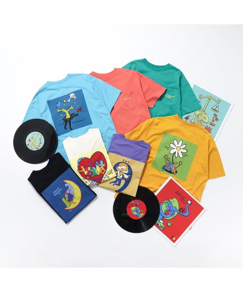 BREEZE(ブリーズ)の「【20周年】HY×BREEZE レコードイラストTシャツ大人(Tシャツ/カットソー・メンズ・サックスブルー/エメラルド/ブラック/オフホワイト/オレンジ/イエロー/パープル・MEDIUM/LARGE)」の10枚目の写真