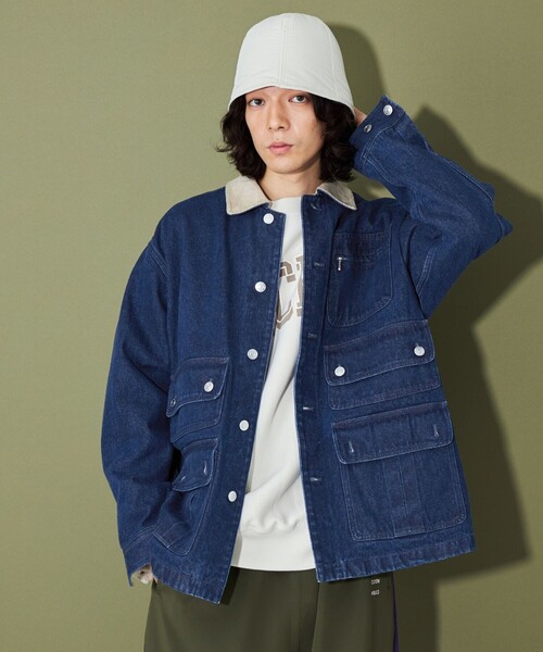 CITEN（シテン）の「＜CITEN＞ マルチポケット カバーオール（カバーオール・メンズ・コバルトブルー/ブラック・M/L）」の3枚目の写真