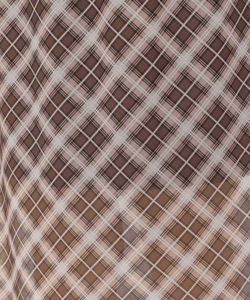 3.3 Field Trip （3.3フィールドトリップ）の「3.3 Field Trip／シアーチェックスカート（スカート・レディース・ブラウン/グレー・FREE）」の10枚目の写真