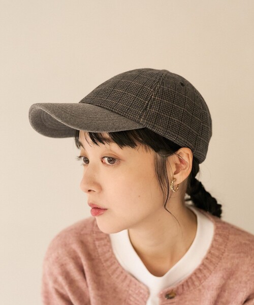 FREAK'S STORE(フリークスストア)の「チェックメルトンキャップ(キャップ・レディース・ベージュ/グレー・ONE SIZE)」の1枚目の写真