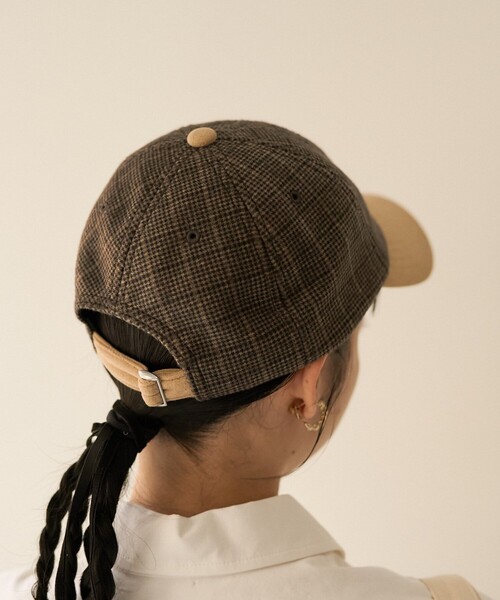 FREAK'S STORE(フリークスストア)の「チェックメルトンキャップ(キャップ・レディース・ベージュ/グレー・ONE SIZE)」の7枚目の写真