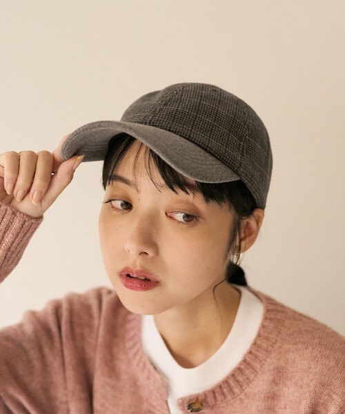 FREAK'S STORE(フリークスストア)の「チェックメルトンキャップ(キャップ・レディース・ベージュ/グレー・ONE SIZE)」の11枚目の写真