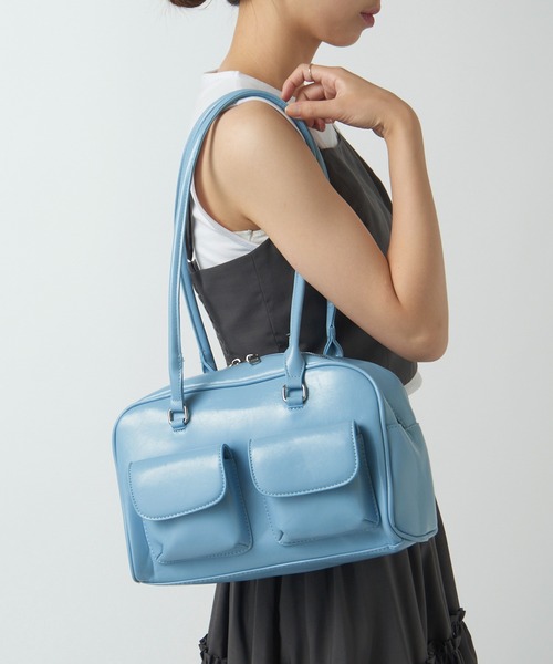 セール】【SETUP7】マルチポケットスクエアレザーショルダー