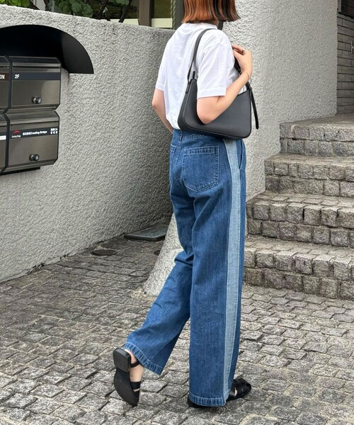 fredy emue（フレディエミュ）の「サイド切替デニムパンツ（デニムパンツ・レディース・ブルー/サックスブルー・38/36）」の8枚目の写真