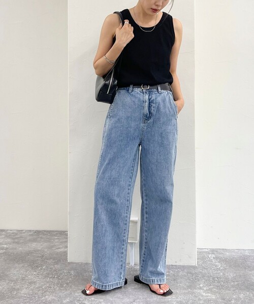 fredy emue（フレディエミュ）の「サイド切替デニムパンツ（デニムパンツ・レディース・ブルー/サックスブルー・38/36）」の18枚目の写真