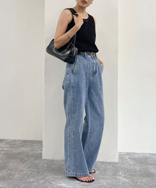 fredy emue（フレディエミュ）の「サイド切替デニムパンツ（デニムパンツ・レディース・ブルー/サックスブルー・38/36）」の19枚目の写真