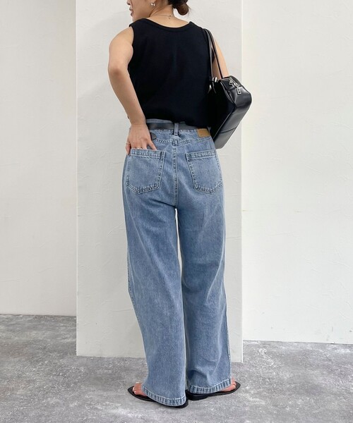 fredy emue（フレディエミュ）の「サイド切替デニムパンツ（デニムパンツ・レディース・ブルー/サックスブルー・38/36）」の20枚目の写真