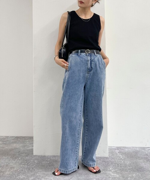 fredy emue（フレディエミュ）の「サイド切替デニムパンツ（デニムパンツ・レディース・ブルー/サックスブルー・38/36）」の21枚目の写真