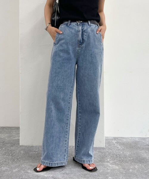 fredy emue（フレディエミュ）の「サイド切替デニムパンツ（デニムパンツ・レディース・ブルー/サックスブルー・38/36）」の22枚目の写真