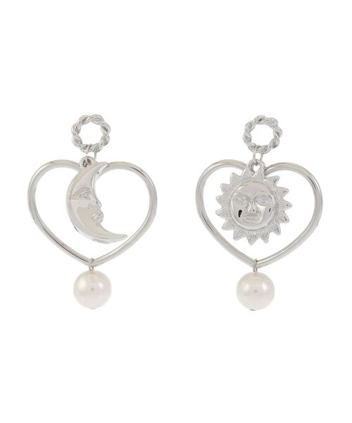 EVRIS(エヴリス)の「HEART FRAME SUNNYピアス(ピアス(両耳用)・レディース・ゴールド/シルバー・FREE)」の1枚目の写真