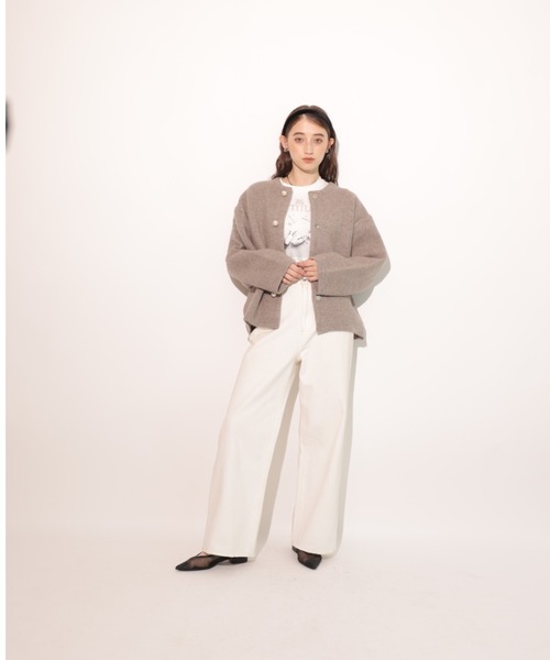 Apuweiser-riche♡パール釦コクーンニットジャケット Apuweiser-riche（アプワイザーリッシェ）の「パール釦コクーン