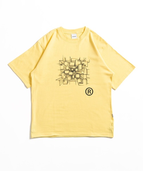 WISH FOR EVER(ウィッシュフォーエバー)の「DRAWCODE ART GRAPHIC T/ドローコードアートグラフィックT(Tシャツ/カットソー・メンズ・イエロー/ブラック/グレー・MEDIUM/LARGE)」の6枚目の写真