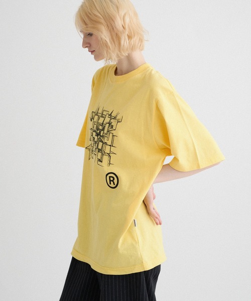 WISH FOR EVER(ウィッシュフォーエバー)の「DRAWCODE ART GRAPHIC T/ドローコードアートグラフィックT(Tシャツ/カットソー・メンズ・イエロー/ブラック/グレー・MEDIUM/LARGE)」の21枚目の写真