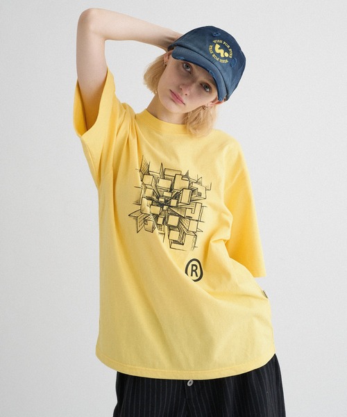 WISH FOR EVER(ウィッシュフォーエバー)の「DRAWCODE ART GRAPHIC T/ドローコードアートグラフィックT(Tシャツ/カットソー・メンズ・イエロー/ブラック/グレー・MEDIUM/LARGE)」の16枚目の写真