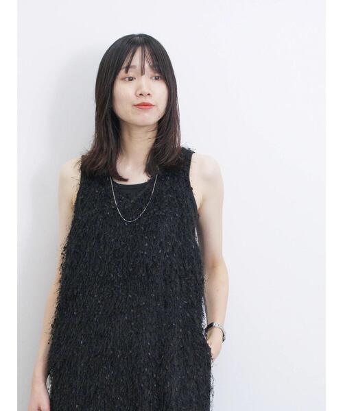 Samansa Mos2 blue（サマンサモスモスブルー）の「◎【前後2way】フラッグフリンジプルオーバー（Tシャツ/カットソー・レディース・ブラック/グレー/キナリ・F）」の6枚目の写真