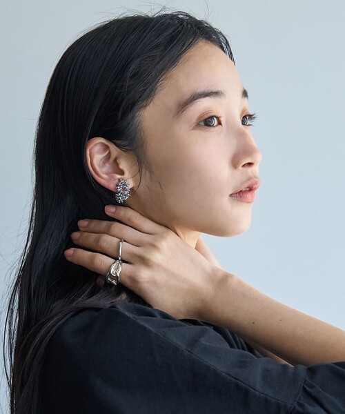 coen（コーエン）の「ツブツブチェーンイヤリング（イヤリング・レディース・シルバー/ゴールド・FREE）」の5枚目の写真