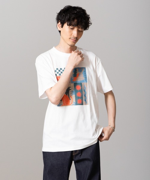 NANO universe（ナノユニバース）の「｢Toyameg｣modern academic "TILE" Tシャツ（Tシャツ/カットソー・メンズ・ホワイト・M/L）」の5枚目の写真