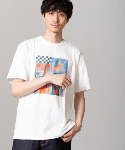 NANO universe（ナノユニバース）の「｢Toyameg｣modern academic "TILE" Tシャツ（Tシャツ/カットソー・メンズ・ホワイト・M/L）」の2枚目の写真