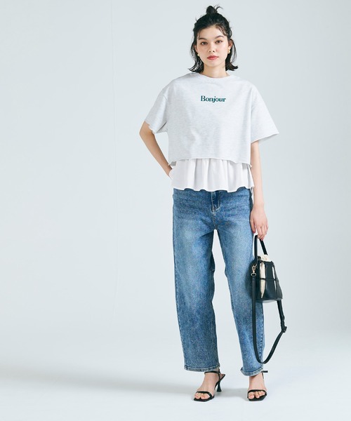 coca（coca）（コカ）の「【WEB限定セール】異素材切り替えリブフレアタンクトップ（タンクトップ・レディース・ホワイト/ブラック・L/M）」の13枚目の写真
