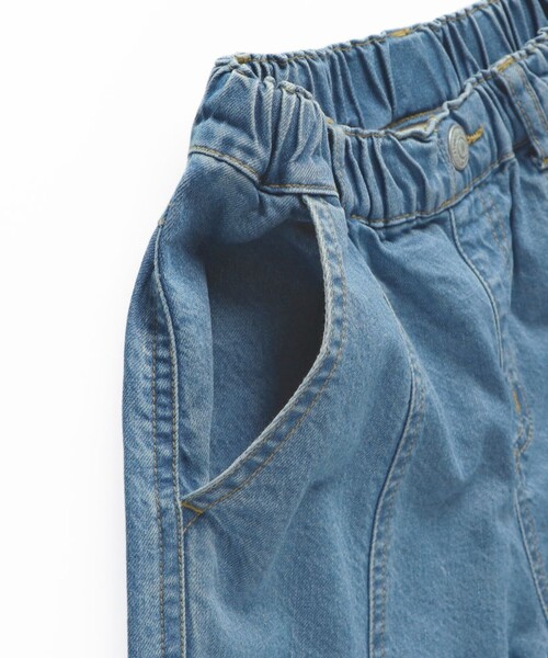 BRANSHES（ブランシェス）の「【綿100％】デニムワイドパンツ（デニムパンツ・キッズ・ブルー/ネイビー/グレー・90/100/110/120/130/140/150）」の8枚目の写真