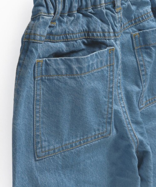 BRANSHES（ブランシェス）の「【綿100％】デニムワイドパンツ（デニムパンツ・キッズ・ブルー/ネイビー/グレー・90/100/110/120/130/140/150）」の10枚目の写真