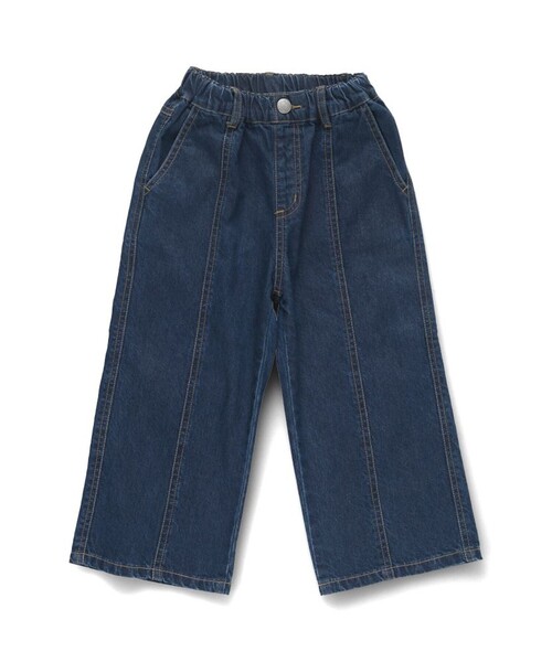 BRANSHES（ブランシェス）の「【綿100％】デニムワイドパンツ（デニムパンツ・キッズ・ブルー/ネイビー/グレー・90/100/110/120/130/140/150）」の11枚目の写真
