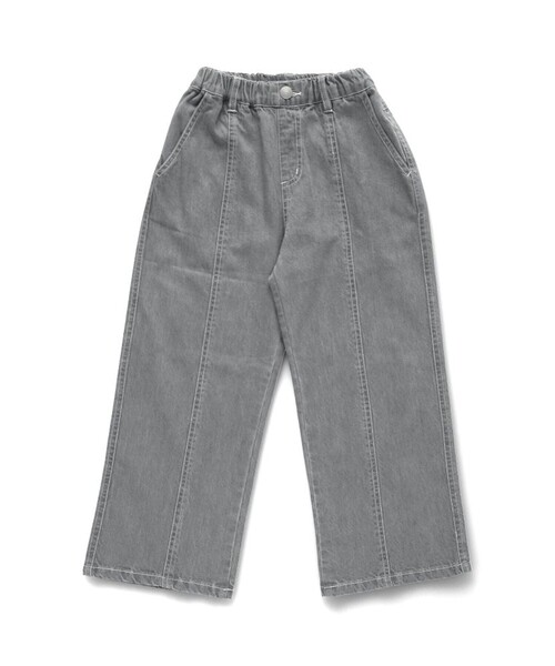 BRANSHES（ブランシェス）の「【綿100％】デニムワイドパンツ（デニムパンツ・キッズ・ブルー/ネイビー/グレー・90/100/110/120/130/140/150）」の12枚目の写真