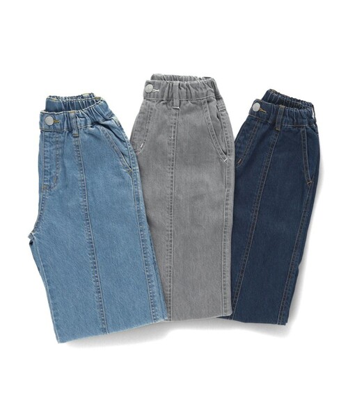 BRANSHES（ブランシェス）の「【綿100％】デニムワイドパンツ（デニムパンツ・キッズ・ブルー/ネイビー/グレー・90/100/110/120/130/140/150）」の13枚目の写真
