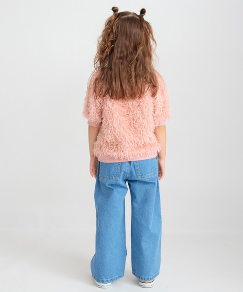 BRANSHES（ブランシェス）の「【綿100％】デニムワイドパンツ（デニムパンツ・キッズ・ブルー/ネイビー/グレー・90/100/110/120/130/140/150）」の15枚目の写真