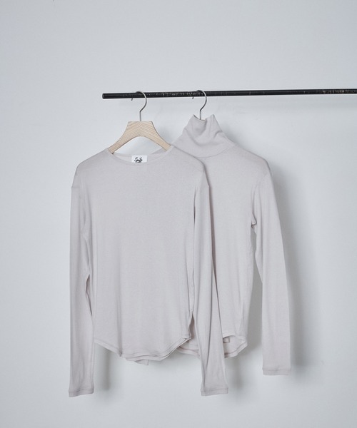 SALON adam et rope'(サロン アダム エ ロペ)の「【Smile Cotton】2PACK TEE(Tシャツ/カットソー・レディース・ホワイト/ブラック/パープル/グレー・FREE)」の4枚目の写真