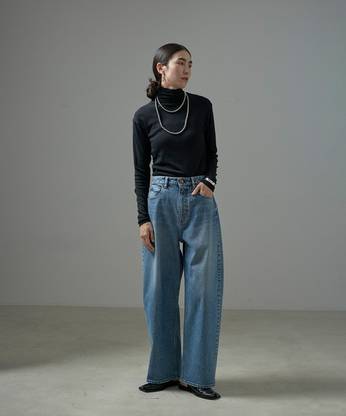 SALON adam et rope'(サロン アダム エ ロペ)の「【Smile Cotton】2PACK TEE(Tシャツ/カットソー・レディース・ホワイト/ブラック/パープル/グレー・FREE)」の9枚目の写真