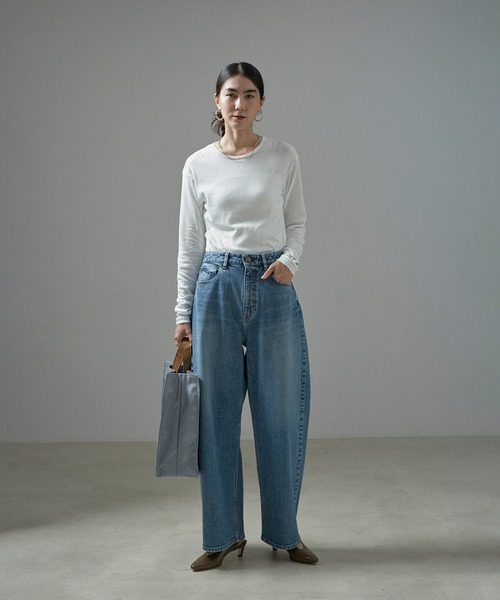 SALON adam et rope'(サロン アダム エ ロペ)の「【Smile Cotton】2PACK TEE(Tシャツ/カットソー・レディース・ホワイト/ブラック/パープル/グレー・FREE)」の11枚目の写真