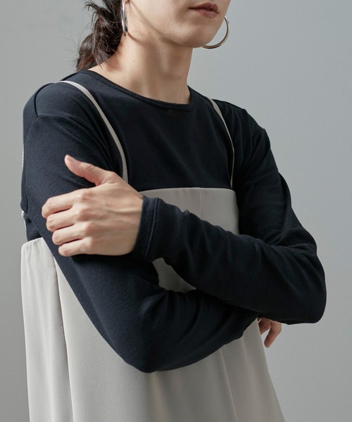 SALON adam et rope'(サロン アダム エ ロペ)の「【Smile Cotton】2PACK TEE(Tシャツ/カットソー・レディース・ホワイト/ブラック/パープル/グレー・FREE)」の15枚目の写真