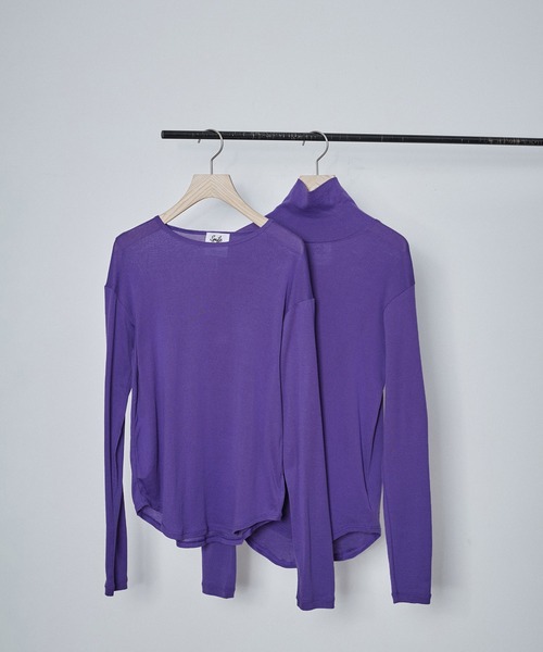SALON adam et rope'(サロン アダム エ ロペ)の「【Smile Cotton】2PACK TEE(Tシャツ/カットソー・レディース・ホワイト/ブラック/パープル/グレー・FREE)」の22枚目の写真