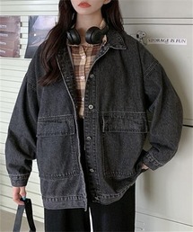 ゆったりサイズデニムジャケット