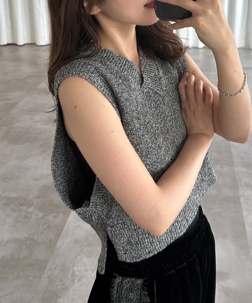 セール】アソートクロップドノースリーブベスト【ZOZOTOWN限定アイテム