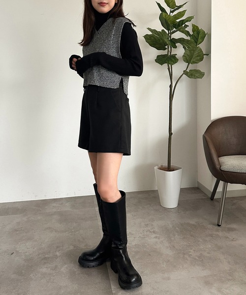 apres jour mignon（アプレジュールミニョン）の「アソートクロップドノースリーブベスト【ZOZOTOWN限定アイテム】（ベスト・レディース・チャコールグレー/ブラック系その他/オレンジ/グリーン/アイボリー・X-LARGE/フリー）」の15枚目の写真