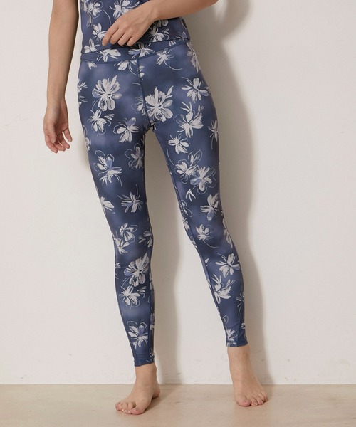 NERGY（ナージー）の「【skin wear】UV＆水陸両用＆保湿 CREORA 花柄スポーツレギンス（レギンス/スパッツ・レディース・ブルー/スミクロ/ブラック・S/M/L）」の18枚目の写真